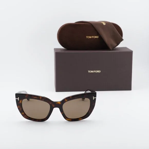 Tom Ford Athena FT1190 52H Cat Eye Sunglasses - Havana\\Brown Polarized Tom Ford Athena FT1190 Cat Eye Sunglasses in Havana Brown  main image 2